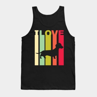 I Love Dachshund Distressed Vintage Dog Lover Gifts Tank Top